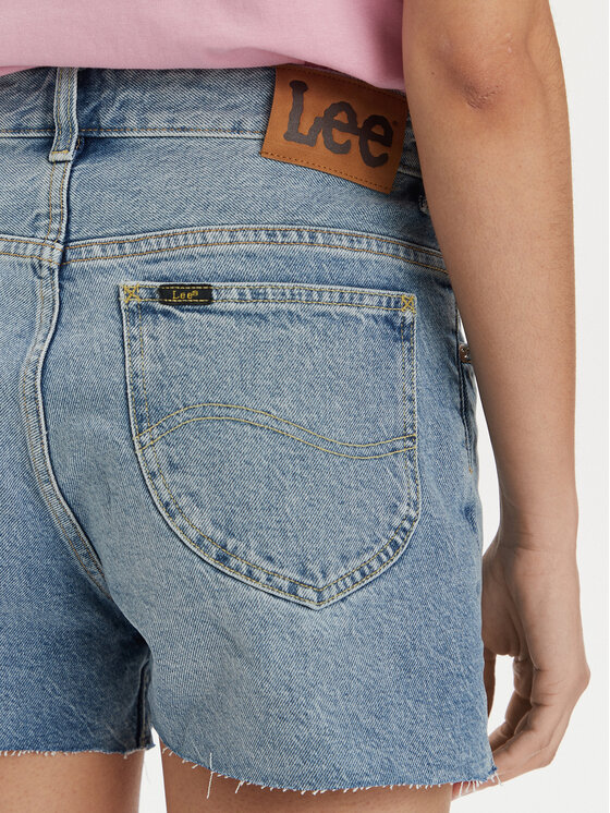 Lee Lee Džínsové šortky Rider 112350142 Modrá Straight Fit