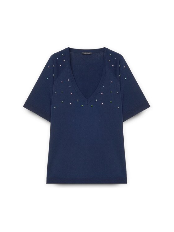 Fiorella Rubino Fiorella Rubino Maglione M480L008100N034 Blu Regular Fit