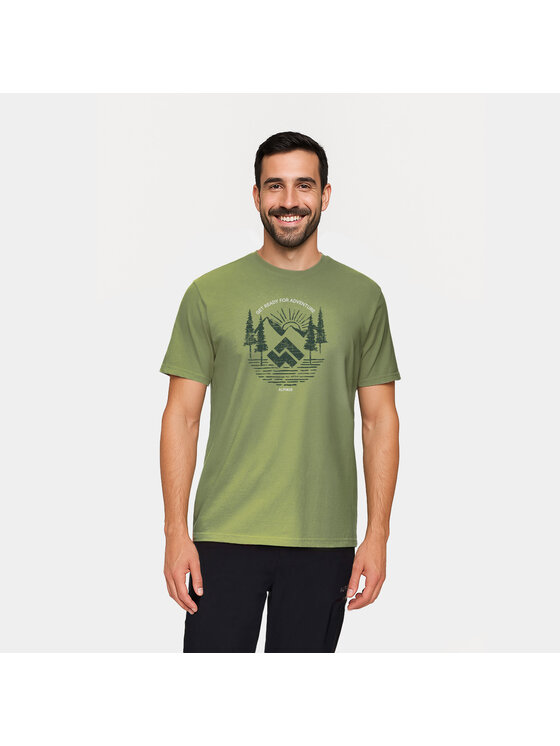 Alpinus Alpinus T-Shirt Kitreli Zielony Regular Fit