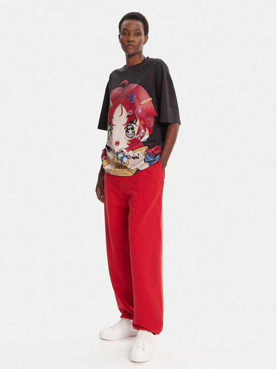 HUGO HUGO Тишърт 50545061 Черен Oversize