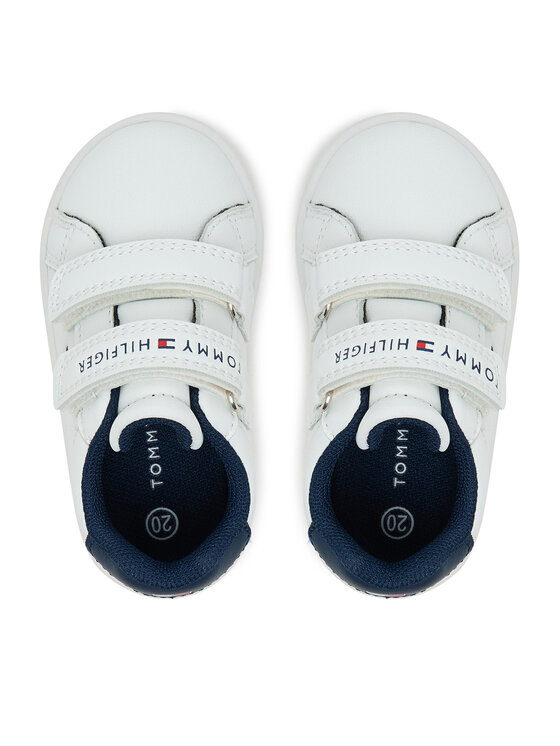Tommy Hilfiger Tommy Hilfiger Snīkeri Low Cut Velcro Sneaker T1X9-34062-1355 M Balts