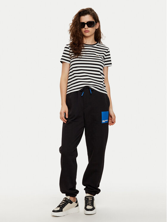 KARL LAGERFELD KARL LAGERFELD Tričko A1W17099 Čierna Regular Fit