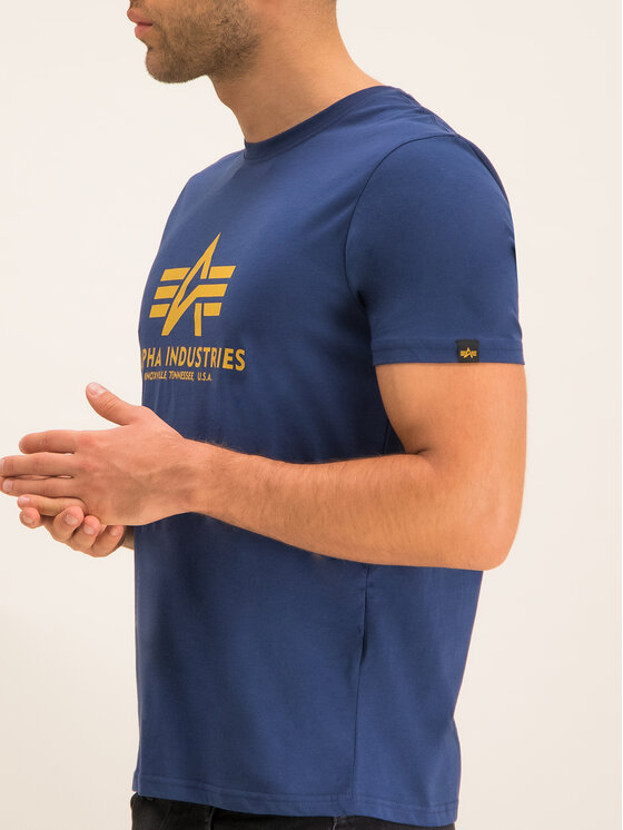 Alpha Industries Alpha Industries T-Shirt Basic 100501 Tmavomodrá Regular Fit