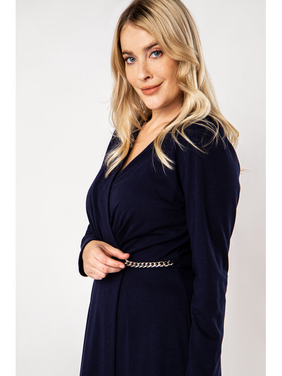 QUIOSQUE QUIOSQUE Každodenné šaty ZALA DRESS Tmavomodrá Regular Fit