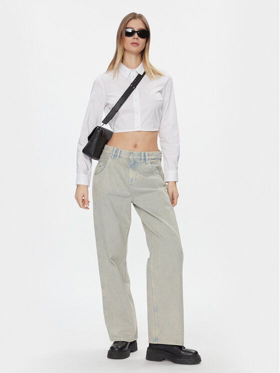 Tommy Jeans Tommy Jeans Koszula DW0DW17344 Biały Slim Fit