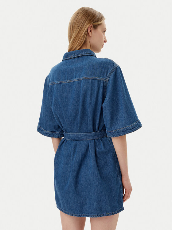 Calvin Klein Jeans Calvin Klein Jeans Džínové šaty J20J225169 Modrá Boxy Fit