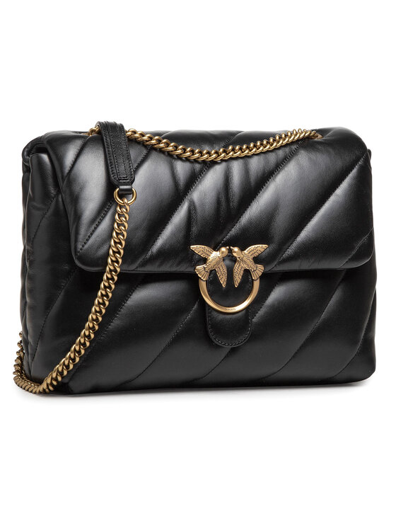 PINKO Pinko Soma Love Big Puff Maxi Quilt 2 Cl PE 21 PLTT 1P222V Y6Y3 Melns