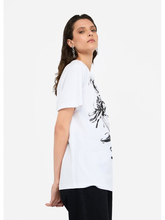 Liu Jo Liu Jo T-shirt CF5382J6308W9992 Bianco Regular Fit