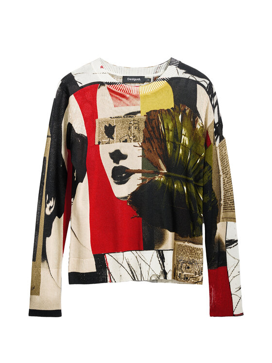 Desigual Desigual Πουλόβερ Collagelacro 25SWJF27 Έγχρωμο Regular Fit