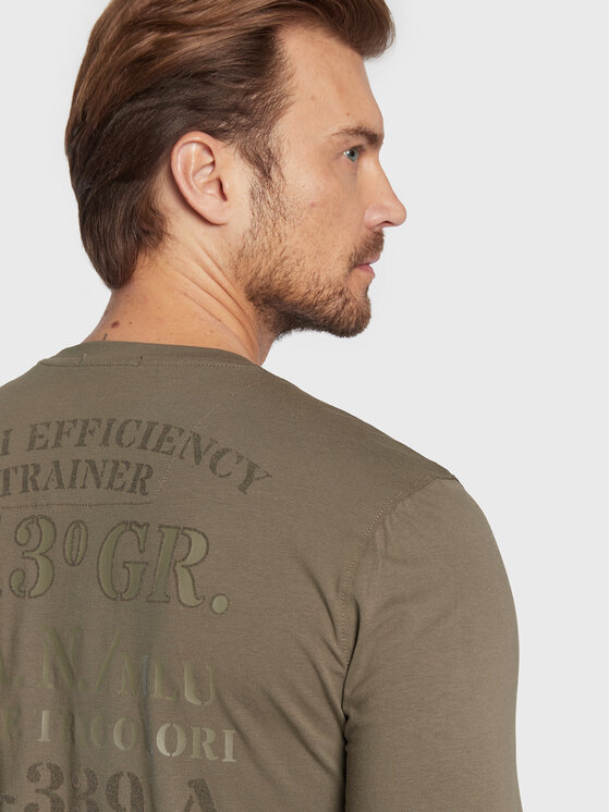 Aeronautica Militare Aeronautica Militare Longsleeve krekls 222TS2003J507 Zaļš Regular Fit