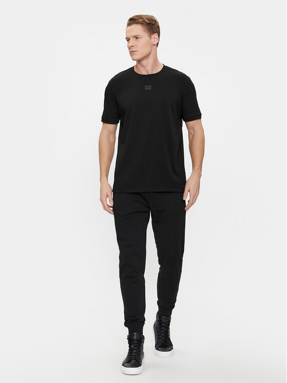HUGO Hugo Футболка Diragolino_H 50505033 Чорний Regular Fit