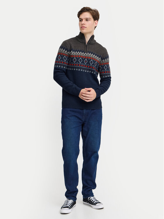 Blend Blend Sweter 20717433 Granatowy Regular Fit