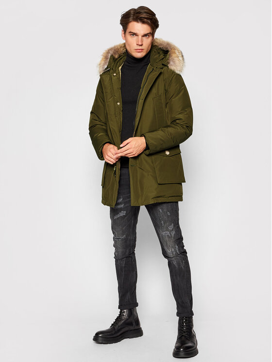 Dark Green Woolrich Arctic Parka Herren Oliv Woolrich Parka Parka