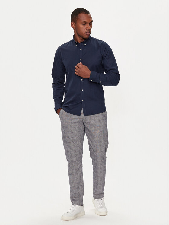 Lindbergh Camicia 30 203174 Blu scuro Slim Fit Modivo
