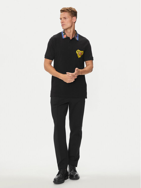 Versace Jeans Couture Versace Jeans Couture Polo 76GAGT11 Czarny Regular Fit