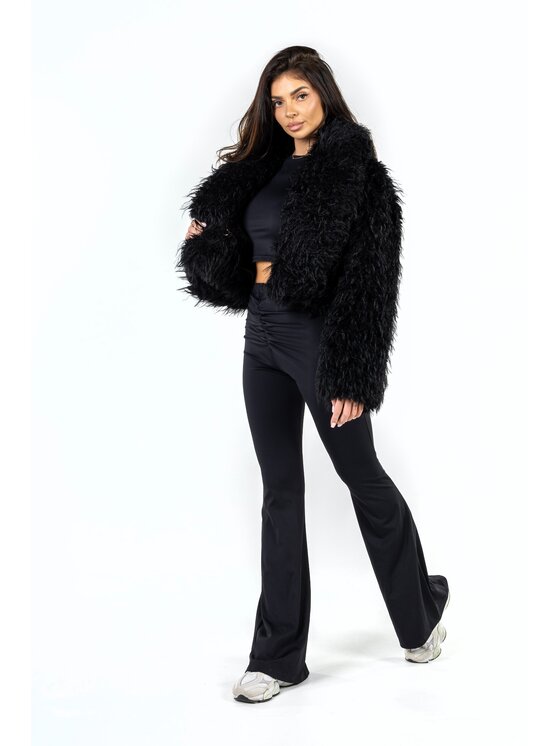 Agatha Studio Agatha Studio Futro A26ZS-FU-K01 Czarny Classic Fit