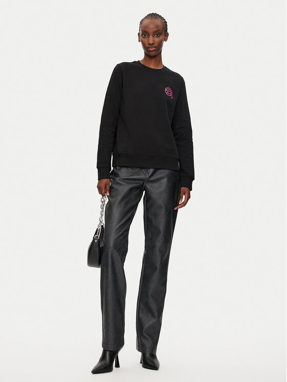 KARL LAGERFELD KARL LAGERFELD Μπλούζα 246W1816 Μαύρο Regular Fit