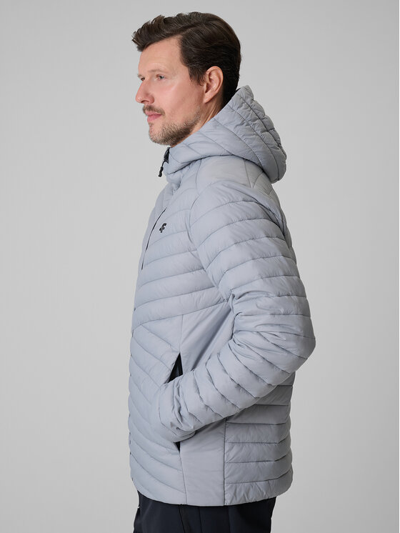 4F 4F Kurtka puchowa BASIC+ Szary jasny Regular Fit