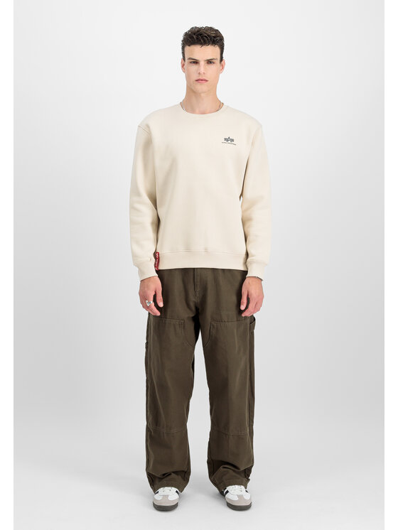 Alpha Industries Alpha Industries Bluza Basic Small Logo Sweatshirt Beżowy Regular Fit