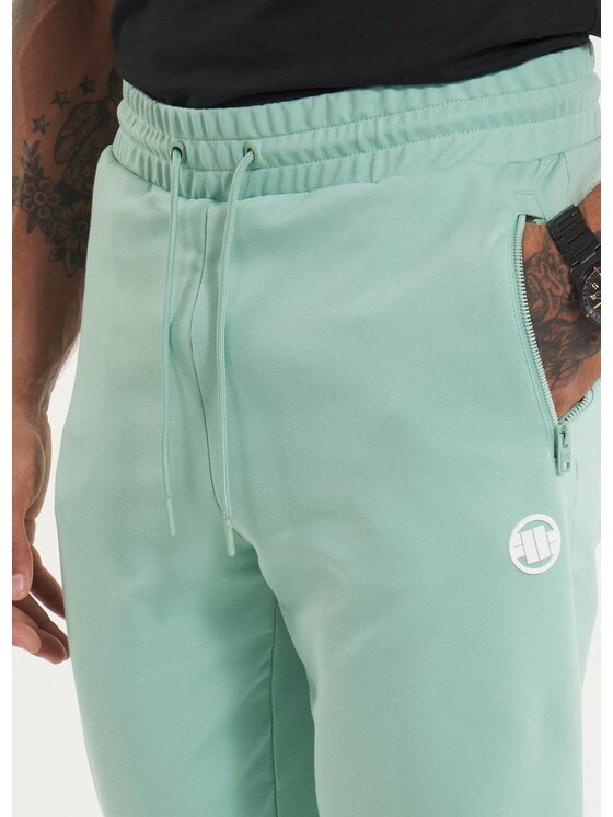 PITBULL PITBULL Spodnie dresowe SMALL LOGO NUGGET Zielony Regular Fit