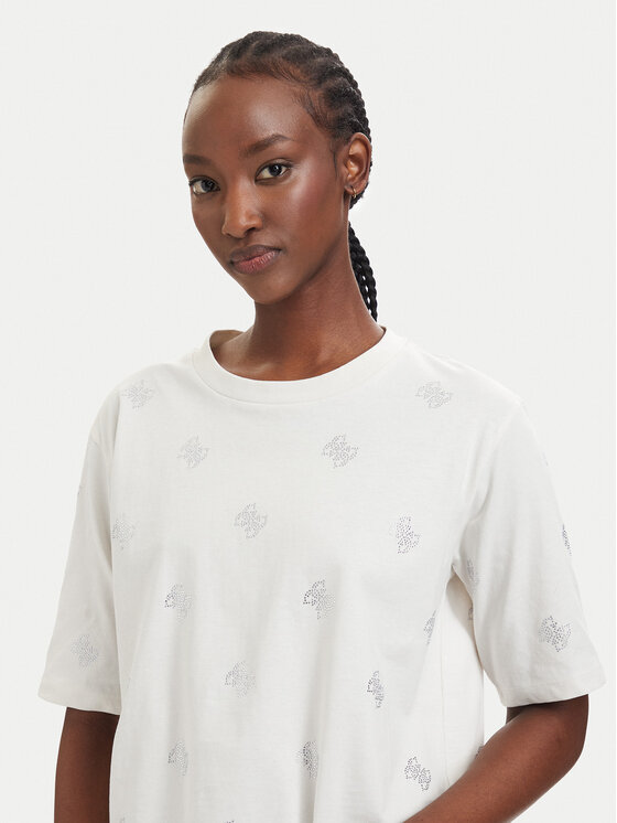 Guess Guess T-shirt V6GI18 K2985 Crema Regular Fit