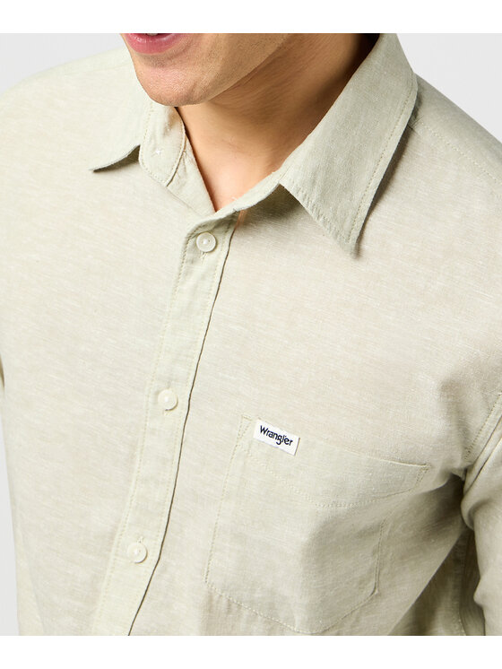 Wrangler Wrangler Camicia 112362732 Verde Regular Fit