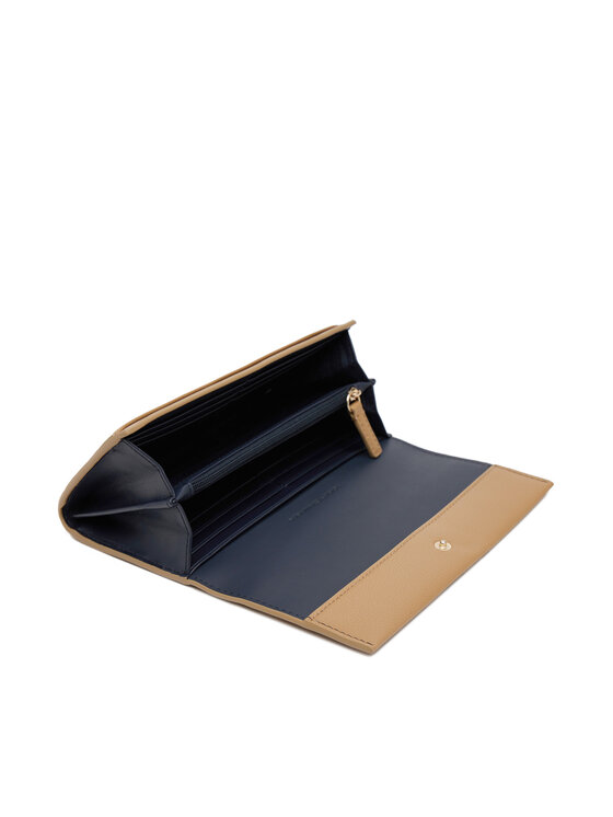 Tommy Hilfiger Tommy Hilfiger Velika ženska denarnica Th Legacy Flap Lrg Wallet AW0AW17267 Rjava