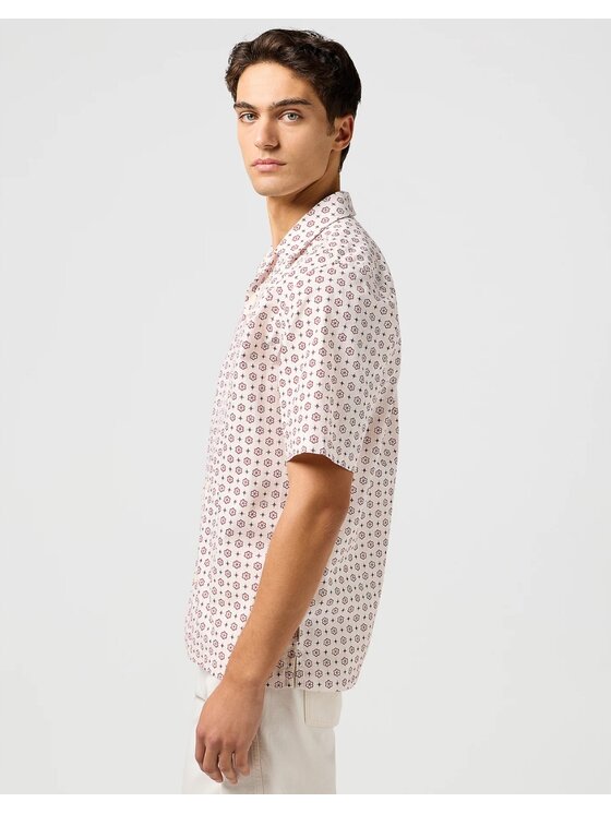 Wrangler Wrangler Koszula Short Sleeve Resort Shirt Biały Regular Fit