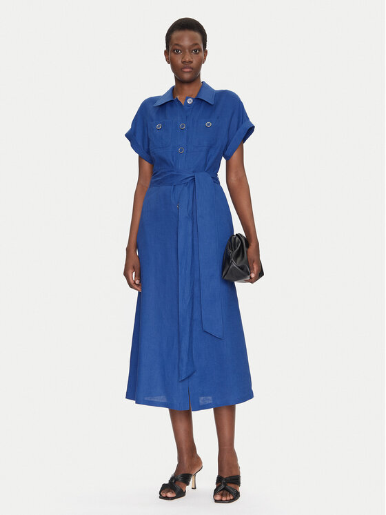 Luisa Spagnoli Luisa Spagnoli Marškinių tipo suknelė Patrono 542264 Mėlyna Regular Fit