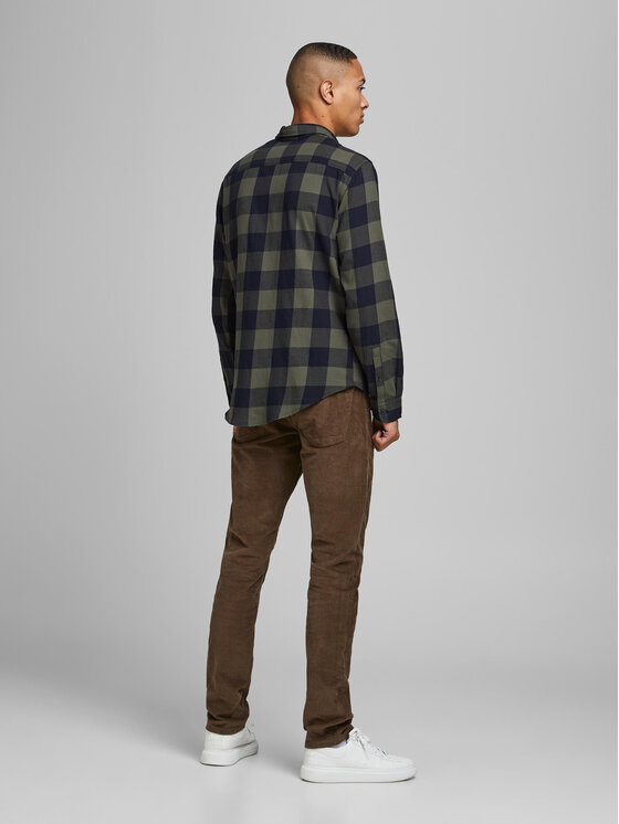 Jack & Jones Jack & Jones Koszula 12181602 Zielony Slim Fit