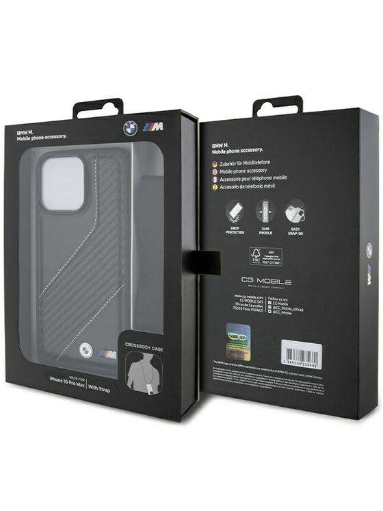 BMW Motorsport BMW Motorsport Etui na telefon Apple iPhone 15 Pro Max Czarny