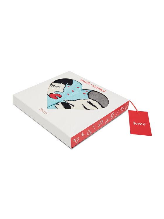 Zooksy Zooksy Zestaw 2 par wysokich skarpet unisex Miłośmolo Box Błękitny