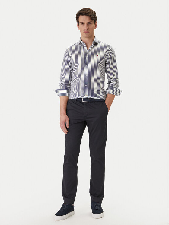 Tommy Hilfiger Tommy Hilfiger Chino nohavice Denton MW0MW41923 Tmavomodrá Straight Fit