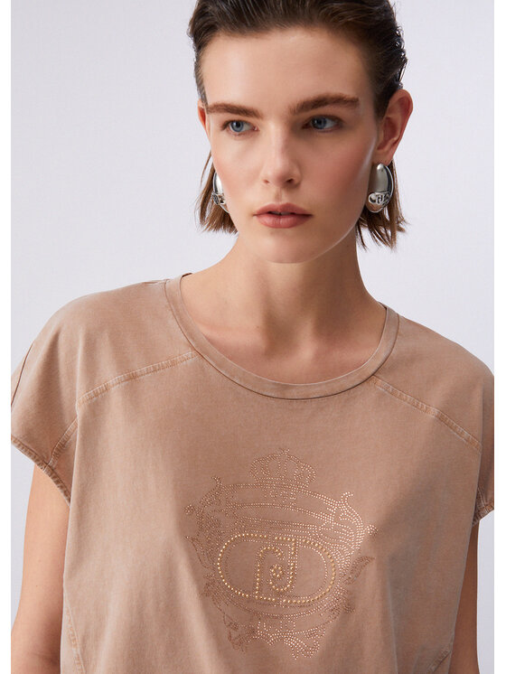 Liu Jo Liu Jo T-shirt TA6168JS923L9043 Beige Regular Fit