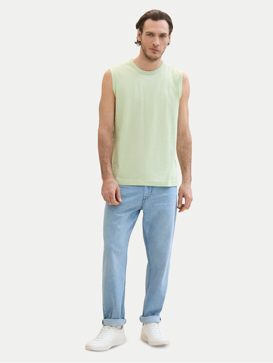 Tom Tailor Tom Tailor Tank top 1041815 Zielony Regular Fit
