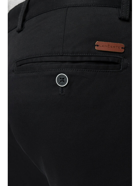 Lancerto Lancerto Spodnie materiałowe Nelson SP082123000011 Czarny Slim Fit