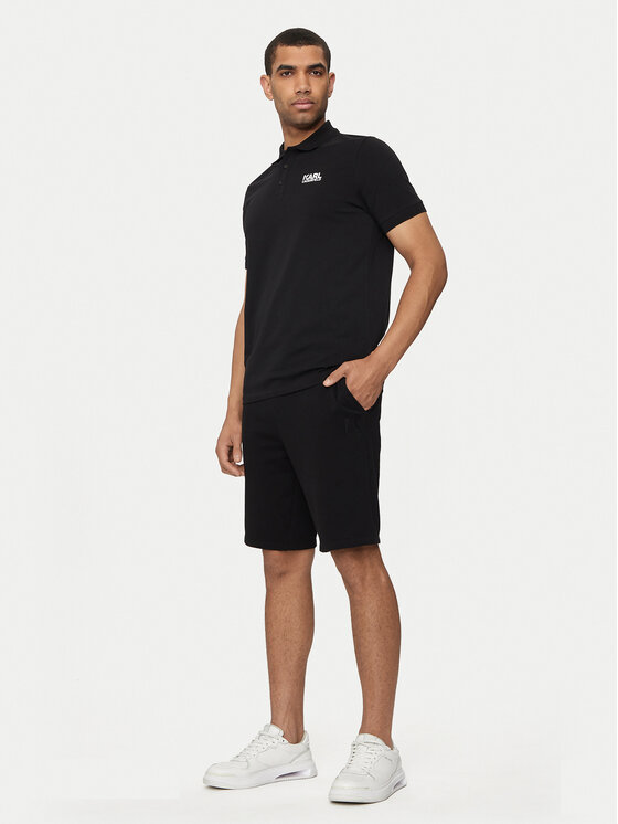 KARL LAGERFELD KARL LAGERFELD Sportovní kraťasy 705889 Černá Regular Fit