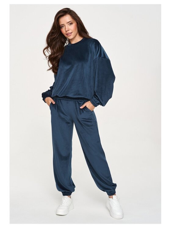 Makadamia Makadamia Dres M954 Niebieski Regular Fit