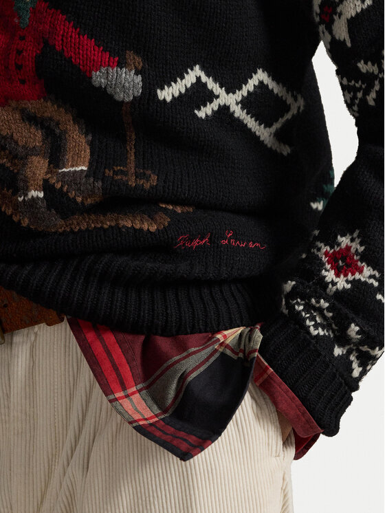 Polo Ralph Lauren Polo Ralph Lauren Džemperis 710982259001 Melns Regular Fit