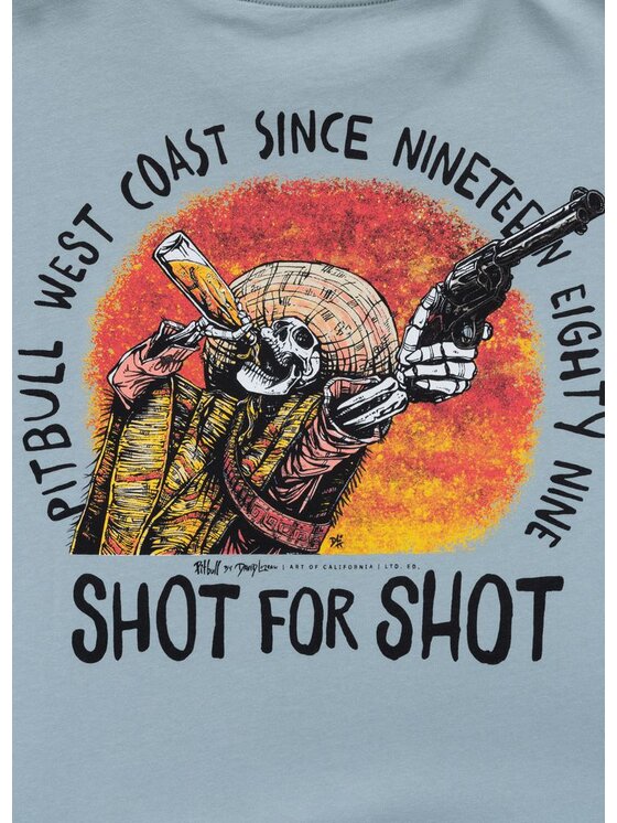 PITBULL PITBULL T-Shirt SHOT FOR SHOT Niebieski jasny Regular Fit