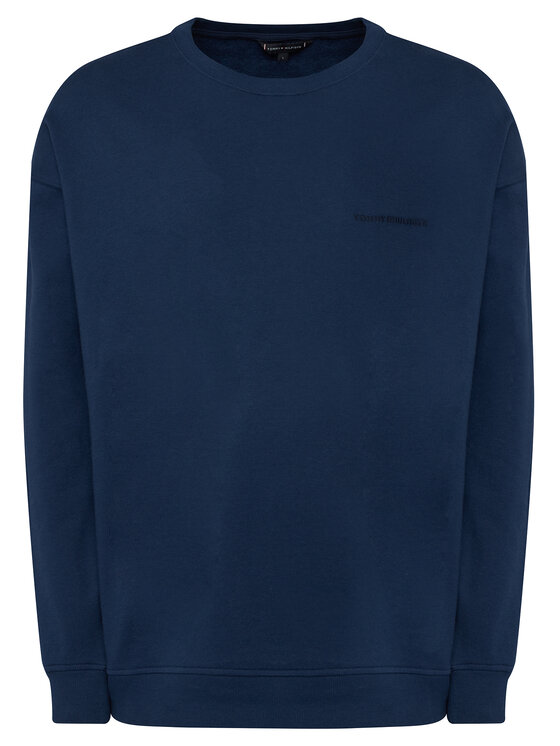 Tommy Hilfiger Tommy Hilfiger Majica dugih rukava Terry UM0UM03910 Tamnoplava Regular Fit