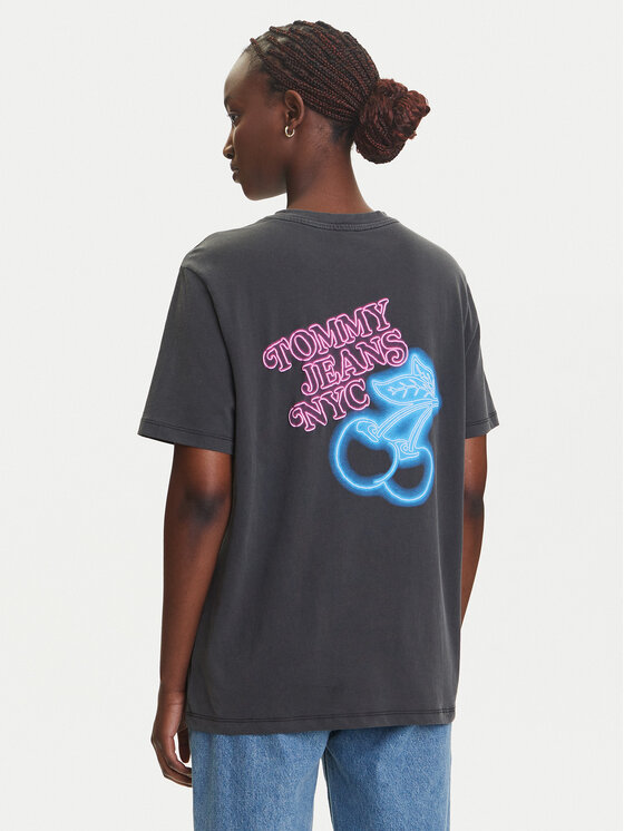 Tommy Jeans Tommy Jeans T-shirt Neon DW0DW21358 Siva Relaxed Fit