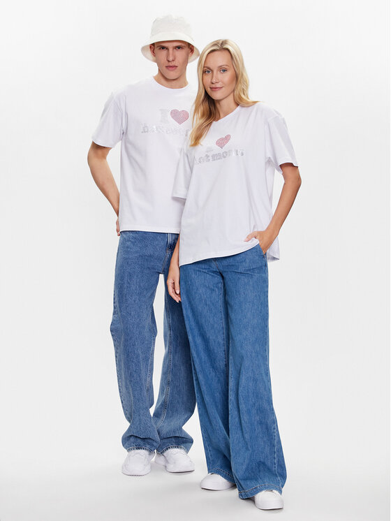 2005 2005 Tričko Hot Moms Biela Relaxed Fit