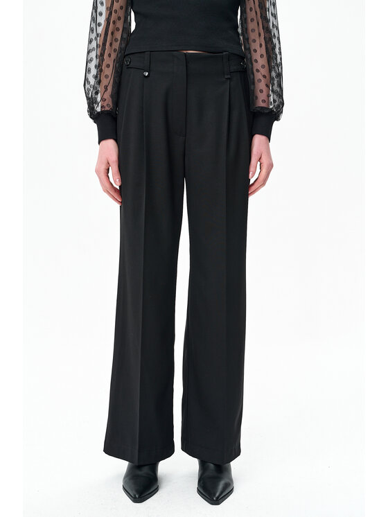 blue shadow blue shadow Spodnie damskie Offi Czarny Regular Fit