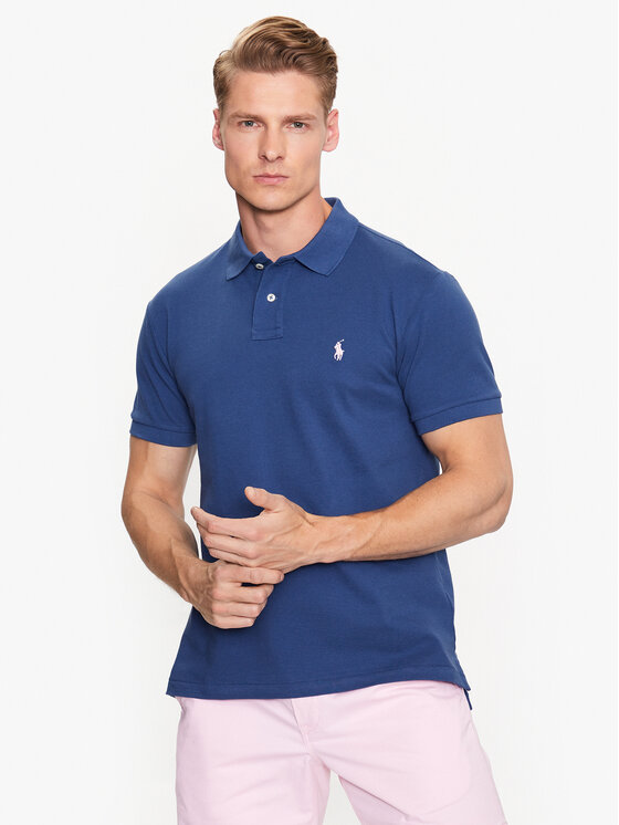 Polo Ralph Lauren Polo majica 710536856368 Mornarsko modra Slim Fit