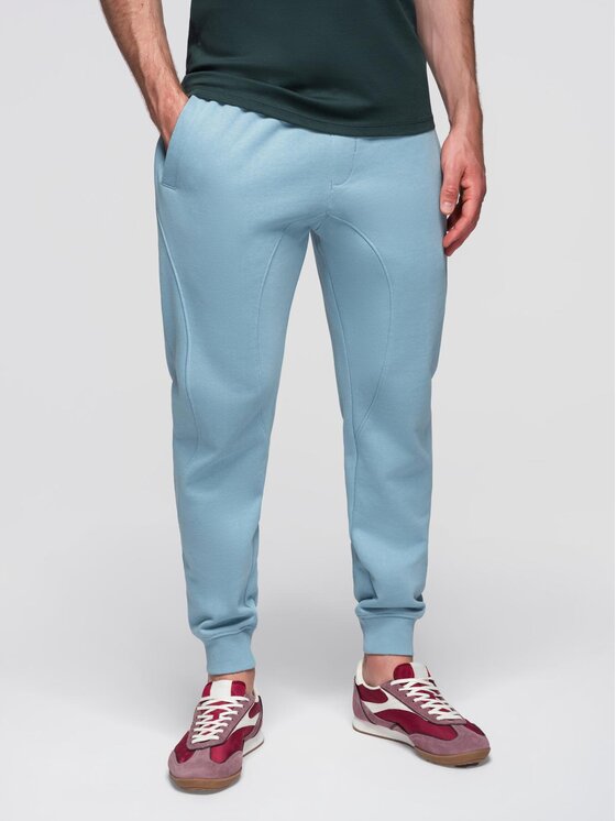 Ombre Ombre Spodnie dresowe OM-PABS-0173 Niebieski Regular Fit