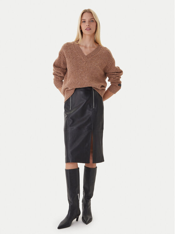 Calvin Klein Jeans Calvin Klein Jeans Пуловер Chunky LV044D328G Кафяв Regular Fit