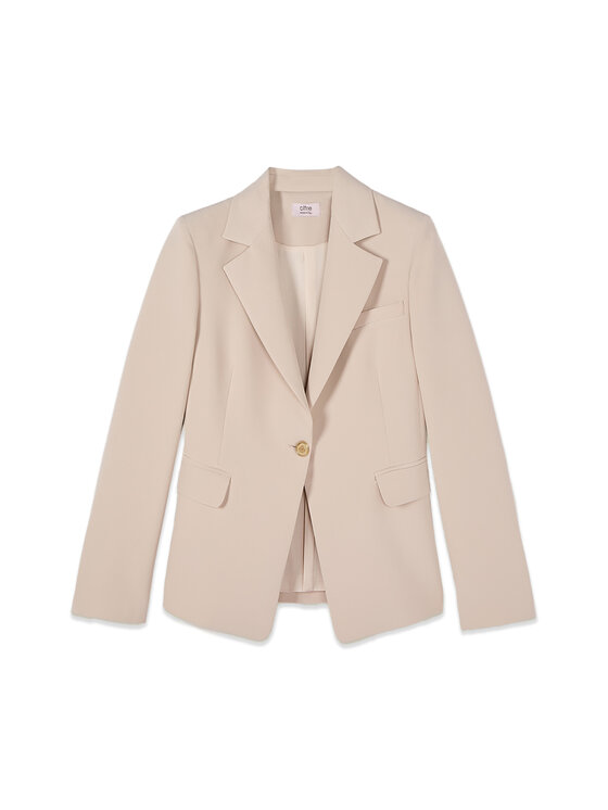 Oltre Oltre Giacca di transizione Q817R004616N013 Crema Slim Fit