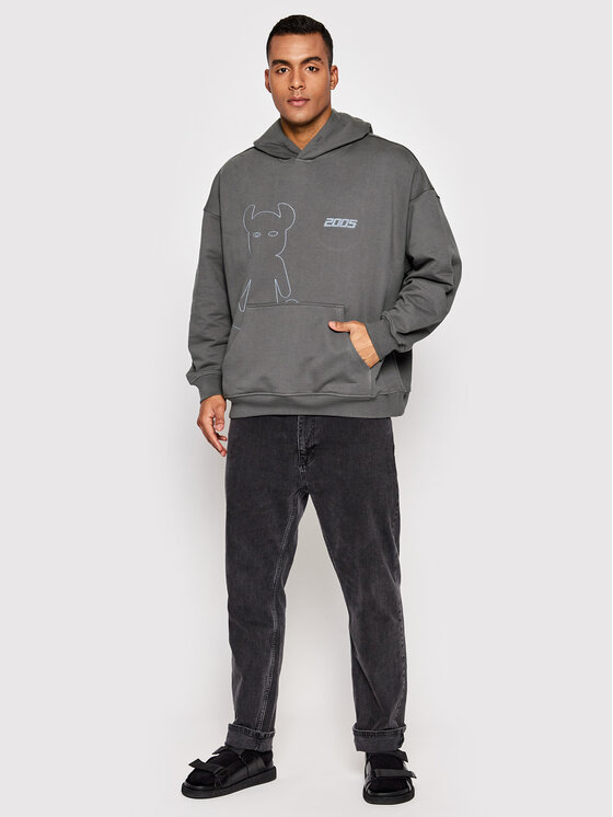 2005 2005 Felpa Unisex Horned Grigio Regular Fit