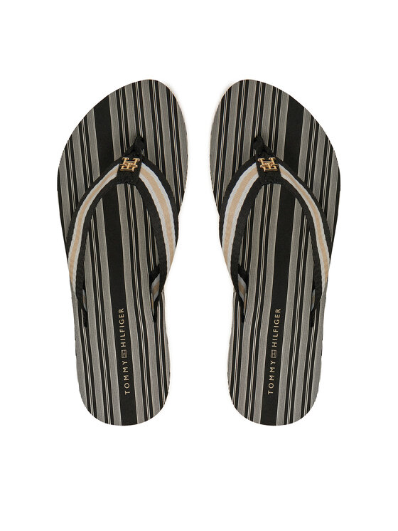 Tommy Hilfiger Infradito Im Th Print Beach Sandal FW0FW08370 Nero, taglia : 36